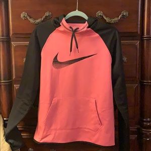 Pink and black Nike hoodie